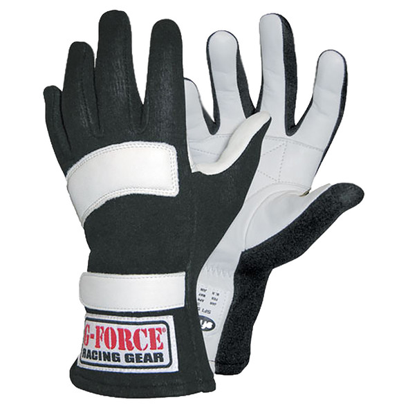 G5 Racing Gloves Large Black GFR4101LRGBK