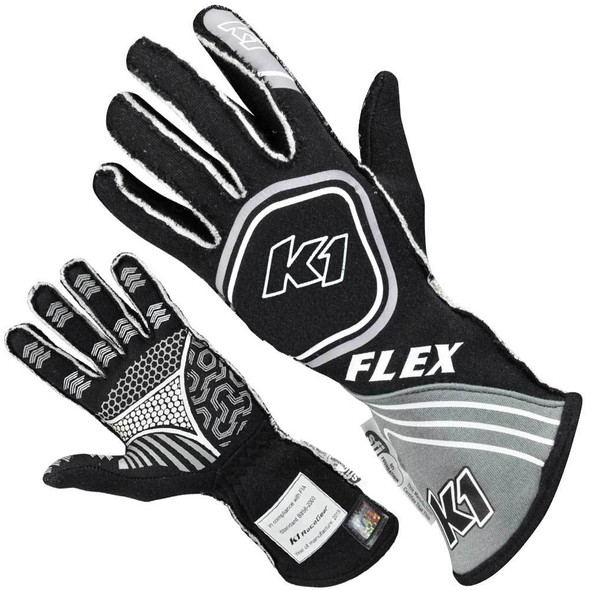 Glove Flex Grey / Black 3-XS Youth K1R23-FLX-NG-3XS