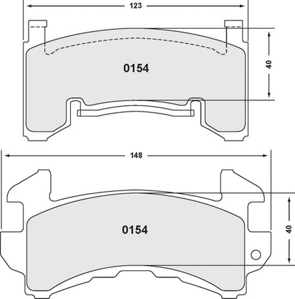 Brake Pads Metric GM  PFR0154-13-14-44