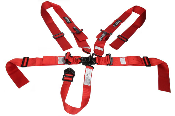 Harness 5pt Red Indiv Shoulder Pull-Down ULTHB22032