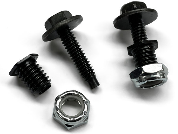 Steel Body Bolts with Threaded Nut Inserts and Nylon Locking Nuts - 1/4-20 Fasteners