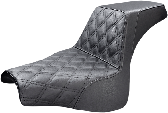 SADDLEMEN Step Up Seat - Lattice Stitched - Black 818-28-172