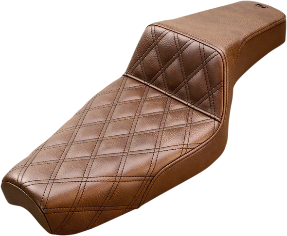 SADDLEMEN Step Up Seat - Lattice Stitched - Brown - XL 879-03-172BR