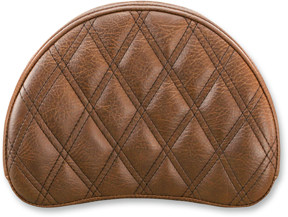 SADDLEMEN Lattice Stitched Sissy Bar Pad - Brown 051345