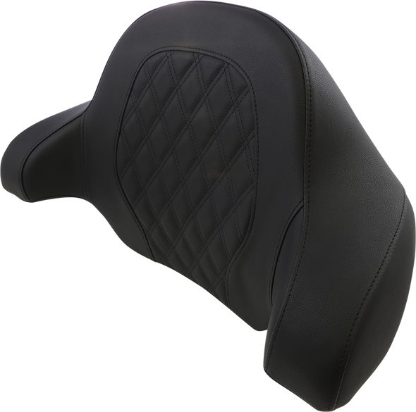 SADDLEMEN Tour-Pak Backrest Pad - Step-Up Lattice Stitched Seat - Black 814-07-TPACK-SU