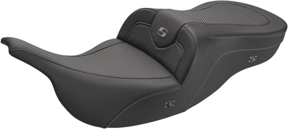 SADDLEMEN Road Sofa Seat - Carbon Fiber - Heated 897-07-185HCT