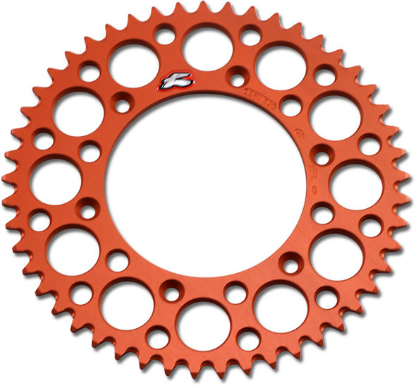 RENTHAL Renthal Ultralight Grooved Rear Sprocket 49 Teeth Orange 224U-520-49GPOR 