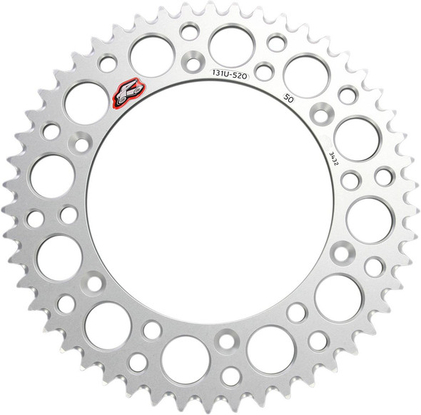 RENTHAL Renthal Ultralight Rear Sprocket 50T Silver 131U-520-50GBSI 
