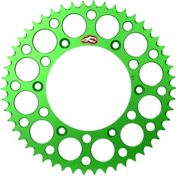 RENTHAL Renthal 49-Tooth Green Rear Sprocket for Kawasaki 112U52049GEGN 