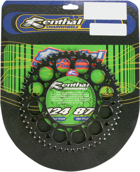 RENTHAL Renthal 51T Rear Sprocket for Kawasaki KX100 KX80 KX85 Black 191U-420-51GEBK 