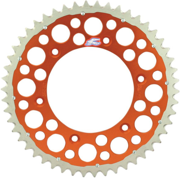 RENTHAL Renthal Twinring Rear Sprocket 50T Orange 2240-520-50GPOR 