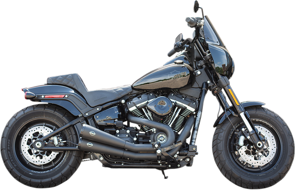 S&S CYCLE Grand National 2:2 Exhaust for Softail - Black Ceramic 550-0815A