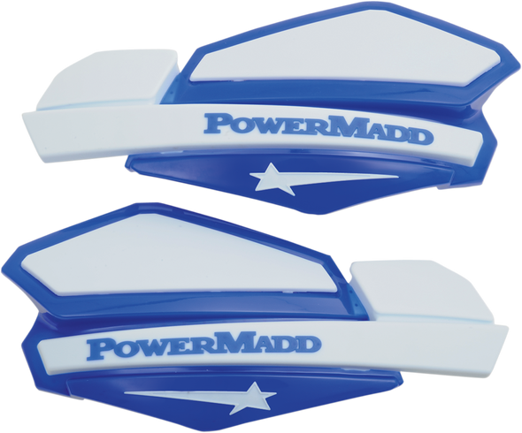 POWERMADD/COBRA Handguards - Blue/White 34221