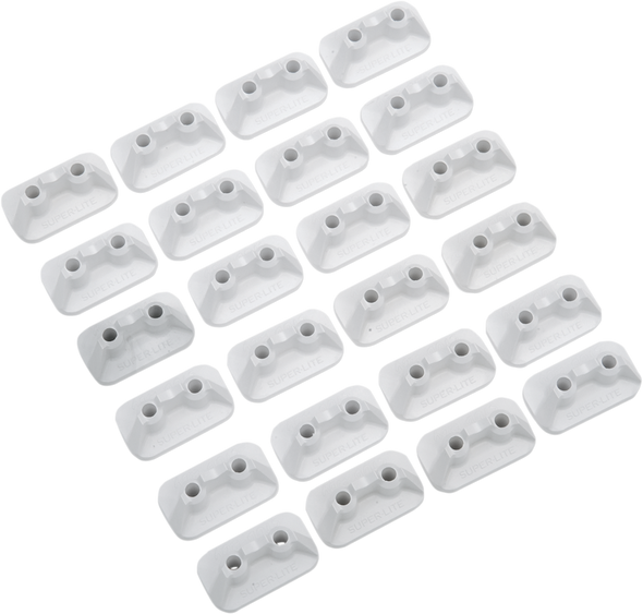 STUD BOY Double Backer Plates - White - For 2-Ply - 24 Pack 2512-P1-WHT