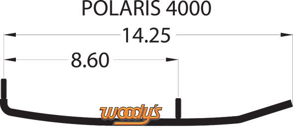 WOODY'S Mini Sled Runner - 4" - 60° SXP-4000