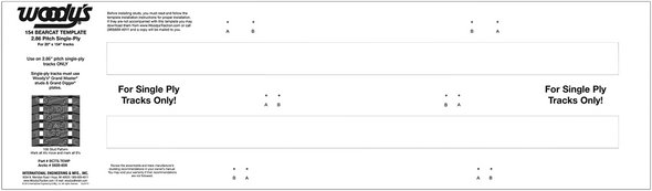 WOODY'S Template - Bear Cat - 2.86 Pitch BCTS-TEMP