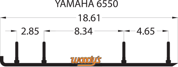 WOODY'S Top-Stock™ Hard Surface Bar - 4" - 60° HSY-6550