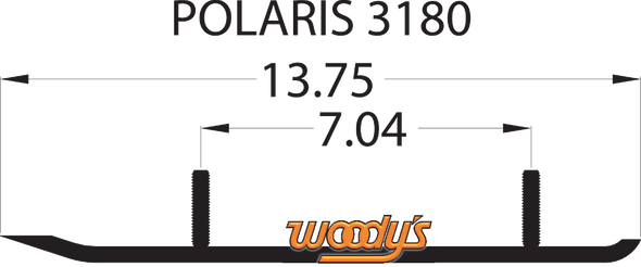 WOODY'S Top-Stock™ Hard Surface Bar - 4" - 60° HSP-3180