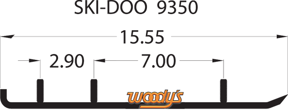 WOODY'S Top-Stock™ Hard Surface Bar - 4" - 60° HSD-9350