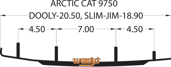 WOODY'S Slim Jim® Dooly™ Runner - 6" - 60° SA6-9750