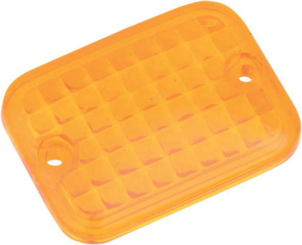 DRAG SPECIALTIES Replacement Mini Rectangular Lens - Amber 165179