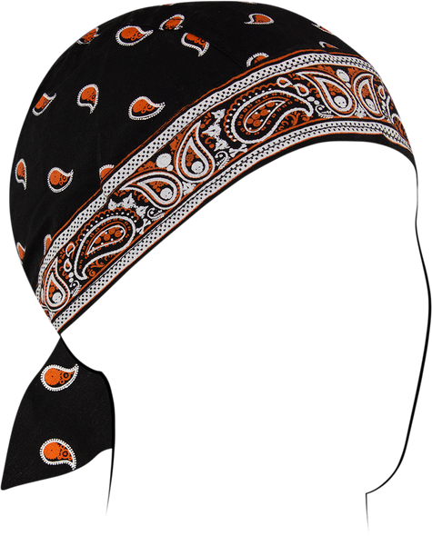 ZAN HEADGEAR Flydanna® Classic Bandana - Orange/Black Z197