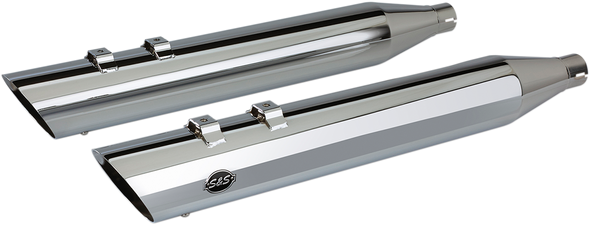 S&S CYCLE Slash Cut Mufflers - Chrome 550-0691