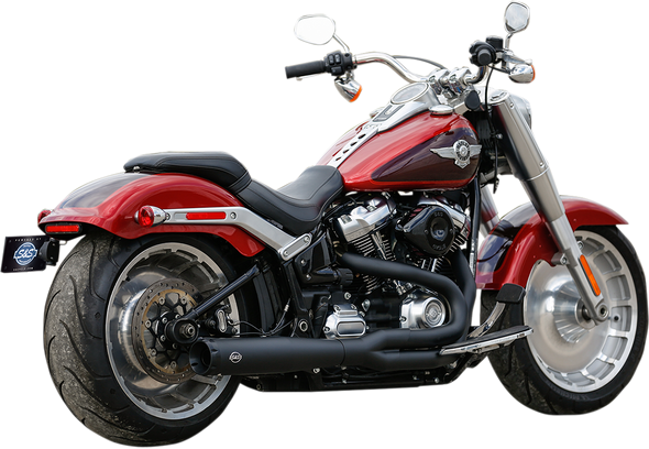 S&S CYCLE 2:1 Exhaust for M8 Softail - Black 550-0857