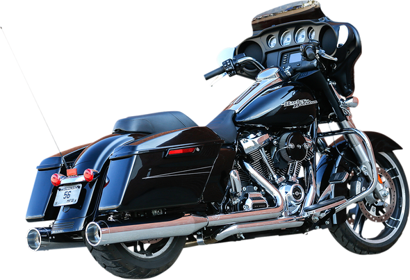 S&S CYCLE El Dorado 50 State Exhaust - Chrome with Tracer Tips 550-0851
