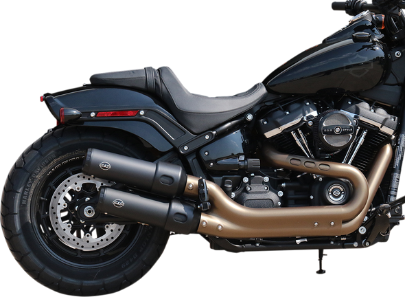 S&S CYCLE Ceramic Black Grand National Mufflers for Fat Bob 550-0734