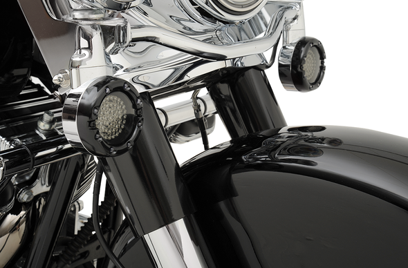 DRAG SPECIALTIES Fork Slider Covers - Black - Smooth - Stock Length - Replacement OEM Number 45600003/45800023 77485B