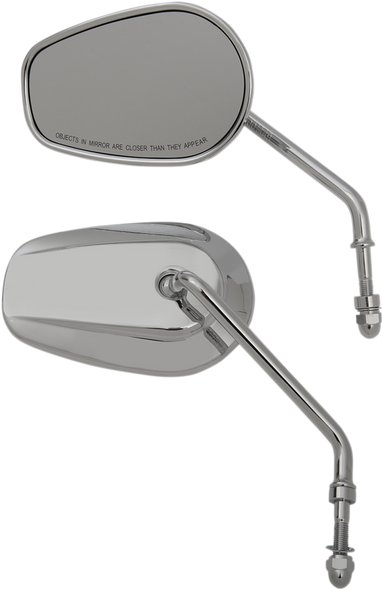 DRAG SPECIALTIES Replacement Mirrors - Long Stem - Chrome M60-6386C