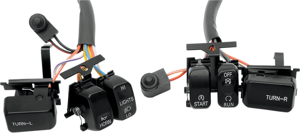 DRAG SPECIALTIES Switch Kit - Black H18-0335B