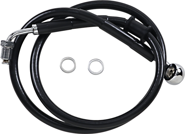 DRAG SPECIALTIES Brake Line - +10" - Black - '18-'20 Softail 618604-10BLK