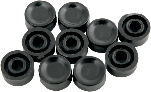 DRAG SPECIALTIES Button Cap - Horn/Start - Short - Black 26-0193-BC101