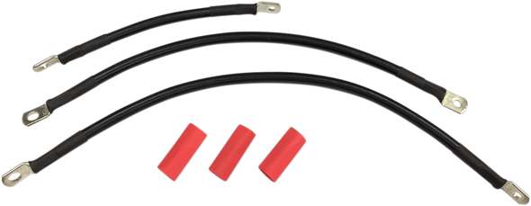 DRAG SPECIALTIES Black Battery Cable Set - '84-'88 ST E25-0091B-T4