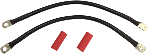 DRAG SPECIALTIES Black Battery Cable Set - '04-'09 XL E25-0091B-D2