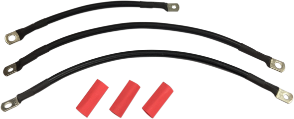 DRAG SPECIALTIES Black Battery Cable Set - '94-'09 Dyna E25-0091B-T2