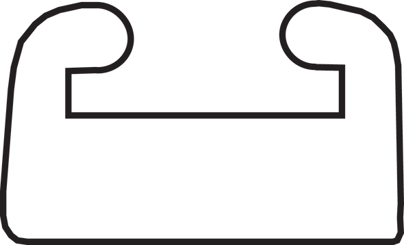 GARLAND Black Replacement Slide - Profile 24 - Graphite - Length 64.00" - Polaris 24-6400-1-01-12