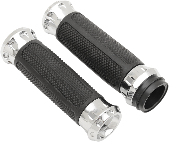 PERFORMANCE MACHINE (PM) Grips - Overdrive - TBW - Chrome 0063-2082-CH
