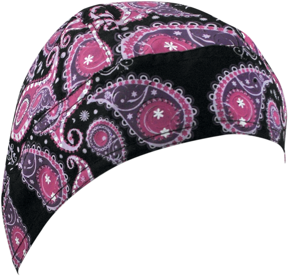 ZAN HEADGEAR Flydanna® Head Wrap - Purple Paisley Z691