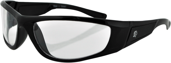 ZAN HEADGEAR Iowa Sunglasses - Shiny Black - Clear EZIA01C