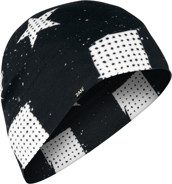 ZAN HEADGEAR SportFlex® Beanie - Black & White Flag WHLL091