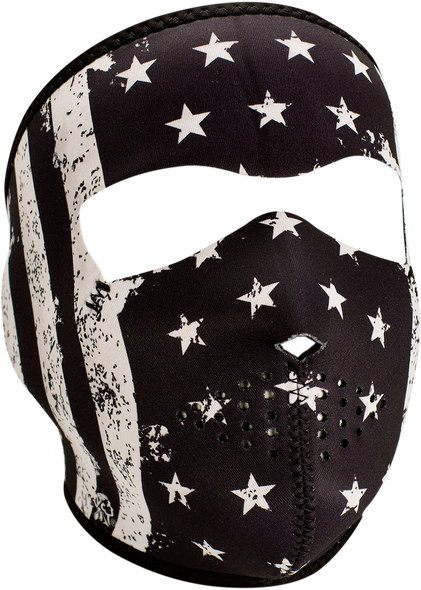 ZAN HEADGEAR Full-Face Mask - Black/White Flag WNFM091