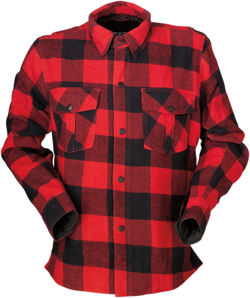 Z1R Duke Flannel Shirt - Red/Black - 5XL 3040-2821