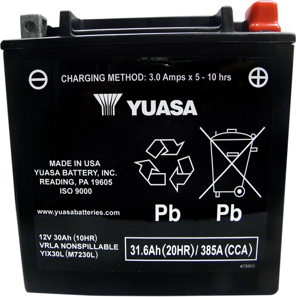 YUASA AGM Battery - YIX30L-BS-PW YUAM6230XPW