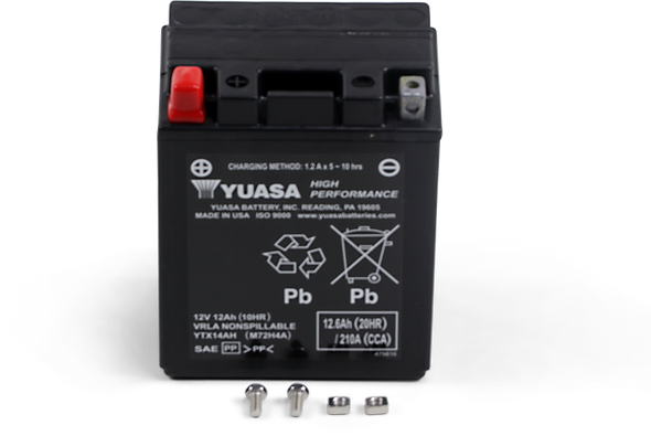 YUASA AGM Battery - YTX14AH YUAM72H4A