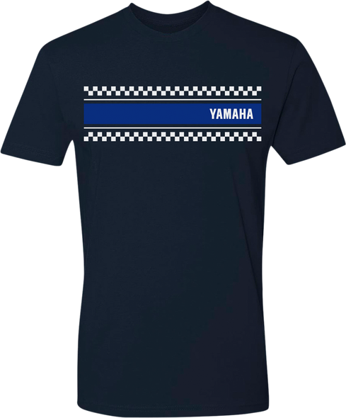 YAMAHA APPAREL Yamaha Checkered Raceway T-Shirt - Navy - Small NP21S-M1789-S