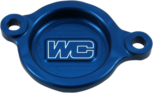WORKS CONNECTION Oil Filter Cover - Blue 27-001