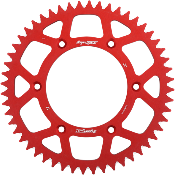 SUPERSPROX Rear Sprocket - Red - Honda - 52-Tooth RAL21052RED